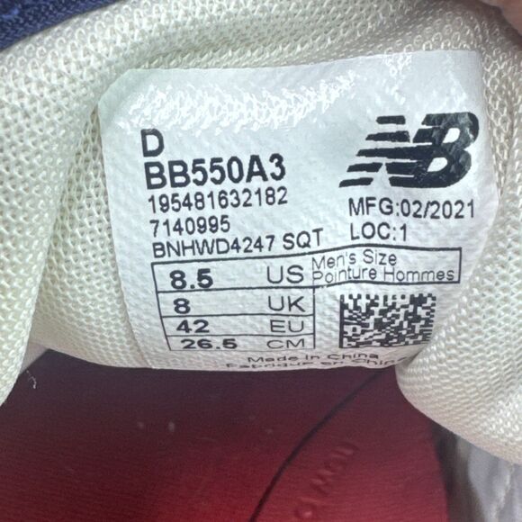 Aime Leon Dore x New Balance 550 White Red Navy - Size 8.5 - BB550A3 main image 7